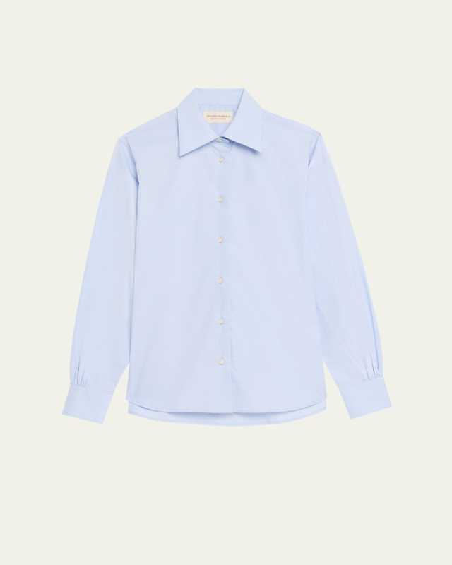 Ella Long-Sleeve Cotton Poplin Shirt